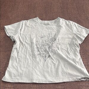 Doe Green short sleeve Floral Crew Neck t-shirt size medium